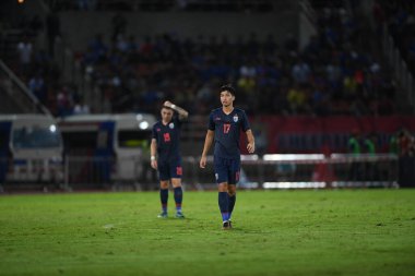 Pathumthani Thailand 5 Eylül 2019: Thammasat Stadyumu 'nda oynanan 2022 Dünya Kupası elemeleri sırasında Tanaboon Kesarat # 17 Tayland Oyuncusu 