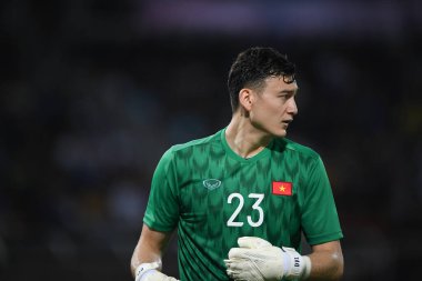Pathumthani Tayland 5 Eylül 2019: Dang van # 23 Vietnam 'ın oyuncusu 2022 Dünya Kupası elemeleri sırasında Thammasat Stadyumu' nda Vietnam 'a karşı 