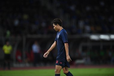 Pathumthani Tayland 5 Eylül 2019: 2022 Dünya Kupası elemeleri sırasında Thammasat Stadyumu 'nda Vietnam' a karşı oynayanlar 