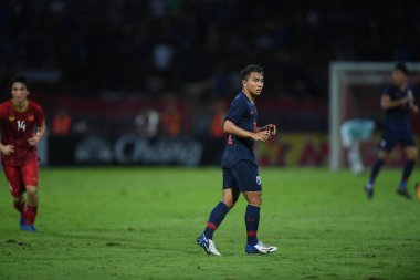 Pathumthani Tayland 5 Eylül 2019: 2022 Dünya Kupası elemeleri sırasında Thammasat Stadyumu 'nda Vietnam' a karşı oynayanlar 