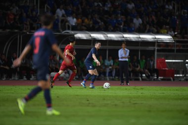 Pathumthani Thailand 5 Eylül 2019: Thammasat Stadyumu 'ndaki Vietnam maçında 2022 Dünya Kupası eleme maçında Tristan do Player of thailand 
