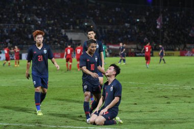 Pathumthani Tayland 5 Eylül 2019: Thammasat Stadyumu 'nda Vietnam' a karşı oynanan 2022 Dünya Kupası elemeleri sırasında Tayland 7. 