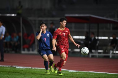Pathumthani Thailand 5 Eylül 2019: Thammasat Stadyumu 'nda Vietnam' a karşı 2022 Dünya Kupası elemeleri sırasında Vietnam 'ın 2. 