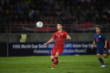 Pathumthani Thailand 5 Eylül 2019: Thammasat Stadyumu 'nda Vietnam' a karşı 2022 Dünya Kupası elemeleri sırasında Vietnam 'ın 2. 