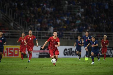 Pathumthani Thailand 5 Eylül 2019: Thammasat Stadyumu 'nda Vietnam' a karşı 2022 Dünya Kupası elemeleri sırasında Vietnam 'ın 2. 
