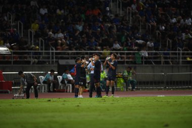 Pathumthani Tayland 5 Eylül 2019: 2022 Dünya Kupası elemeleri sırasında Thammasat Stadyumu 'nda Vietnam' a karşı oynayanlar 