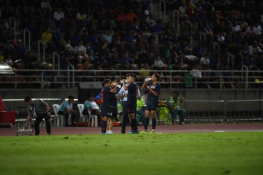 Pathumthani Tayland 5 Eylül 2019: 2022 Dünya Kupası elemeleri sırasında Thammasat Stadyumu 'nda Vietnam' a karşı oynayanlar 