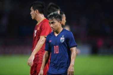 Pathumthani Tayland 5 Eylül 2019: 2022 Dünya Kupası elemeleri sırasında Thammasat Stadyumu 'nda Vietnam' a karşı oynayanlar 