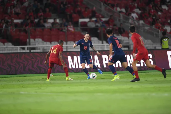 Jacarta Indonésia Set 2019 Tristão Jogador Tailândia Ação Durante Eliminatórias — Fotografia de Stock