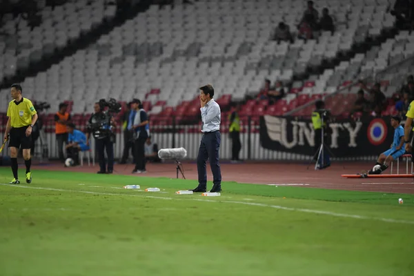 Jakarta Indonesia Sep 2019 Akira Nishino Head Coach Thailand Action — Stock Photo, Image