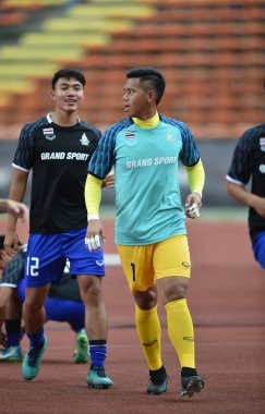 Şah alam, Malezya, 15 Ağustos 2017: Anusit Termmee Tayland Oyuncusu 28. SEAGames sırasında Malezya 'nın Şah Alam Stadyumu' nda oynanan karşılaşma