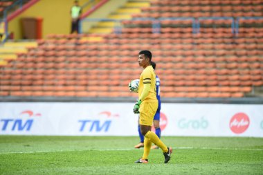 Shah alam, Malezya, 15 Ağustos 2017: Nont Muangngam Tayland Oyuncusu 28. SEAGames sırasında Malezya 'nın Şah Alam Stadyumu' nda oynanan maçta