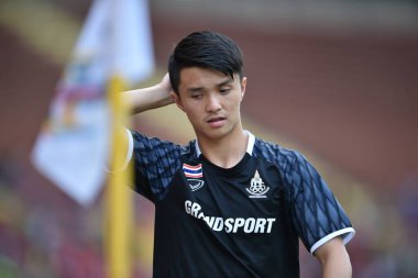 Shah alam, Malezya, 15 Ağustos 2017: Chaowat Veerachart Tayland oyuncusu 28. SEAGames sırasında Malezya 'nın Şah Alam Stadyumu' nda oynanan maçta
