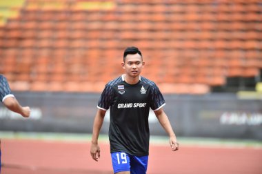 Shah alam, Malezya, 15Ağustos 2017: Sittichok Kannoo Tayland Oyuncusu 28. SEAGames sırasında Malezya 'nın Şah Alam Stadyumu' nda oynanan maçta