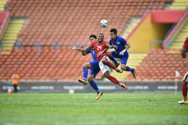 Shah alam, Malezya, 15 Ağustos 2017: Worawut Namvech Tayland oyuncusu 28. SEAGames sırasında Malezya 'nın Şah Alam Stadyumu' nda oynanan maçta