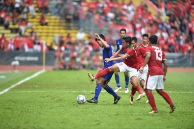 Shah alam, Malezya, 15 Ağustos 2017: Phitiwat Sookjitthummakul Tayland oyuncusu 28. SEAGames sırasında Malezya 'nın Şah Alam Stadyumu' nda oynanan maçta