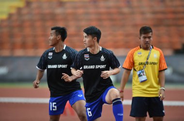 Shah alam, Malezya, 15Ağustos 2017: Chaowat Veerachart Tayland Oyuncusu 28. SEAGames sırasında Malezya 'nın Şah Alam Stadyumu' nda oynanan maçta
