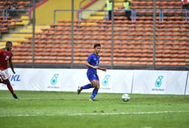Shah alam, Malezya, 15 Ağustos 2017: 28. SEAGames sırasında Malezya 'nın Şah Alam Stadyumu' nda oynanan Shinnaphat Leethe Player