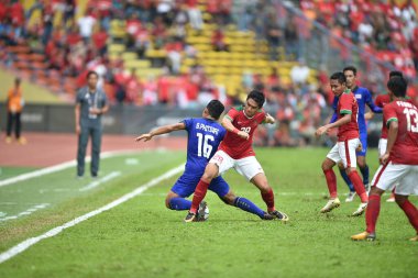 Shah alam, Malezya, 15 Ağustos 2017: Phitiwat Sookjitthummakul Tayland oyuncusu 28. SEAGames sırasında Malezya 'nın Şah Alam Stadyumu' nda oynanan maçta