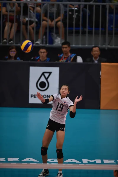 Kualalumpur Malaysia Aug 2017 チャチュオン モクスリ タイ人選手が女子バレーボール大会で活躍 第29回Seagames Thailand Indonesia — ストック写真