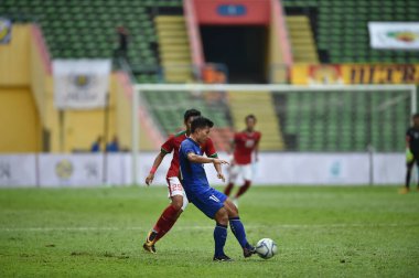 Shah alam, Malezya, 15 Ağustos 2017: Phitiwat Sookjitthummakul Tayland oyuncusu 28. SEAGames sırasında Malezya 'nın Şah Alam Stadyumu' nda oynanan maçta