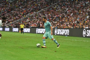 Kallang-Singapur-28 Temmuz 2018: Henrikh mkhitaryan # 7 cephanelik oyuncusu icc2018 'de Paris Saint-Alman Ulusal Stadyumu, Singapur