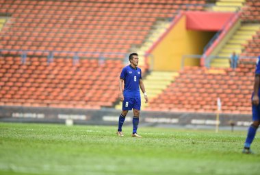 Shah alam, Malezya, 15 Ağustos 2017: Nopphon Phonkam Tayland Oyuncusu 28. SEAGames sırasında Malezya 'nın Şah Alam Stadyumu' nda oynanan karşılaşma