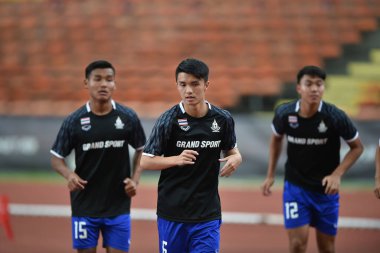 Shah alam, Malezya, 15Ağustos 2017: Chaowat Veerachart Tayland Oyuncusu 28. SEAGames sırasında Malezya 'nın Şah Alam Stadyumu' nda oynanan maçta