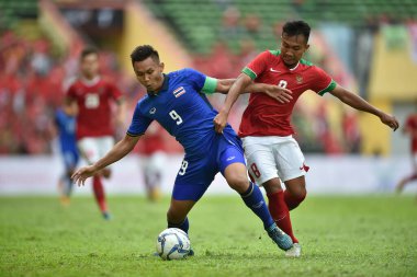 Shah alam, Malezya, 15 Ağustos 2017: Chenrop Samphaodi Tayland Oyunları 'nın 28. SEAmes Oyunları sırasında Malezya' nın Şah alam stadyumunda oynanan karşılaşma