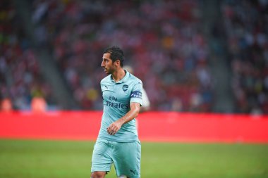 Kallang-Singapur-28 Temmuz 2018: Henrikh mkhitaryan # 7 cephanelik oyuncusu icc2018 'de Paris Saint-Alman Ulusal Stadyumu, Singapur