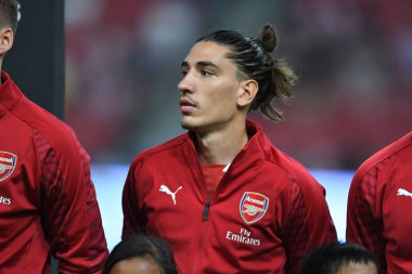 Kallang-Singapur-26 Haziran 2018: Hector bellerin # 2 cephanelik oyuncusunun icc2018 'de atletico de madrid' e karşı ulusal stadyum, Singapur