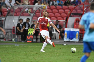 Kallang-Singapur-26 Temmuz 2018: C2018 'de Arsenal ile Singapur arasında Singapur' un başkenti Singapur 'daki Atletico de Madrid Stadyumu' nda oynanan karşılaşma sırasında Calum 'un 21.