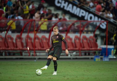 Kallang-Singapur-26 Haziran 2018: Bernd leno # 19 cephanelik oyuncusu icc2018 'de atletico de madrid' e karşı ulusal stadyum, Singapur 