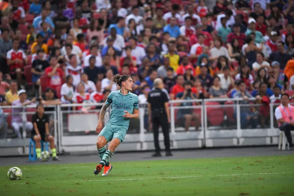 Kallang Singapore Jul 2018 Hector Bellerin Player Arsenal Action Icc2018 — Stock Photo, Image