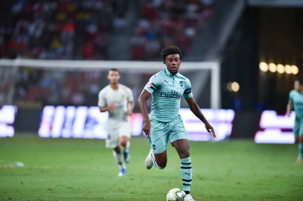 Kallang Singapore Jul 2018 Alex Iwobi Player Arsual Action Icc2018 — 스톡 사진