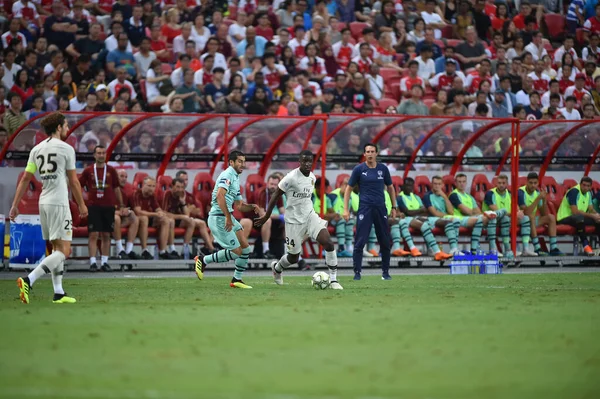 Kallang Singapore 28Jul2018 Stanley Nsoki Jugador Psg Acción Durante Icc2018 — Foto de Stock