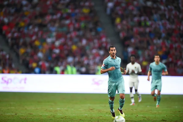 Kallang Singapore July 2018 Henrikh Mkhitaryan 7パリの国立競技場でのパリの聖ドイツ軍に対する武器庫の間のIcc2018中に行動中の武器庫の選手 — ストック写真