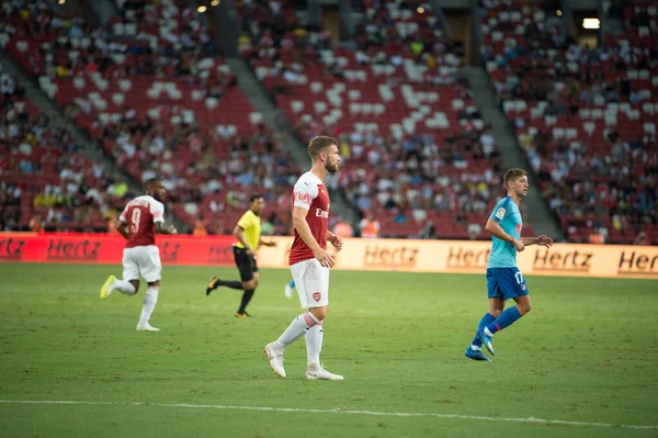 Kallang Singapore 26Jul2018 Shkodran Mustafi Jogador Arsenal Ação Durante Icc2018 — Fotografia de Stock