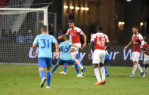 Kallang Singapore Jul 2018 Konstantinos Mavropanos Player Arsual Action Icc2018 — 스톡 사진