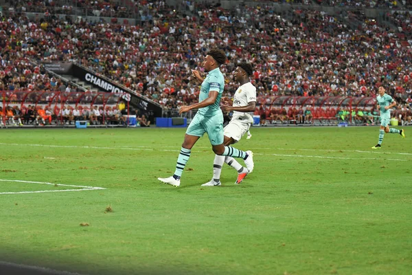 Kallang Singapore Jul 2018 Alex Iwobi Joueur Arsenal Action Pendant — Photo