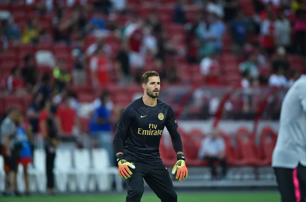 Kallang Singapore 28Jul2018 Kevin Trapp Jugador Psg Acción Durante Icc2018 — Foto de Stock