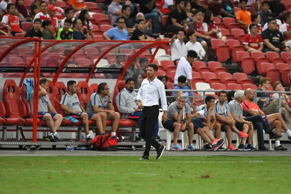 Kallang Singapur 26Juli2018 Diego Simeone Trainer Von Atletico Madrid Aktion — Stockfoto
