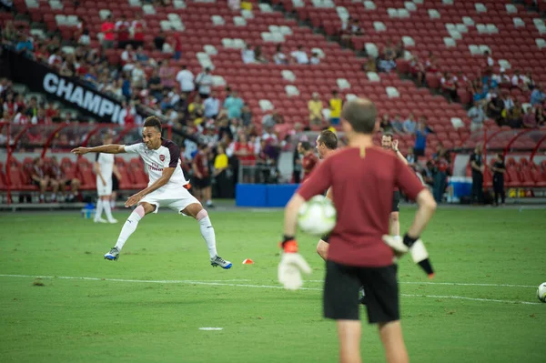 Kallang Singapore 26Jul2018 Pierre Emerick Aubameyang Jogador Arsenal Ação Durante — Fotografia de Stock