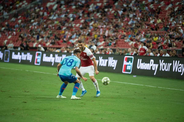 Kallang Singapore 26Jul2018 シンガポールの国立競技場で行われたAtletico Madridでの武器庫間のIcc2018中に武器庫の31プレイヤーをシード — ストック写真