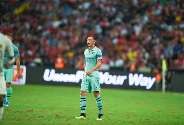 Kallang Singapore Jul 2018 Mesut Ozil Jugador Arsenal Felicitación Por — Foto de Stock