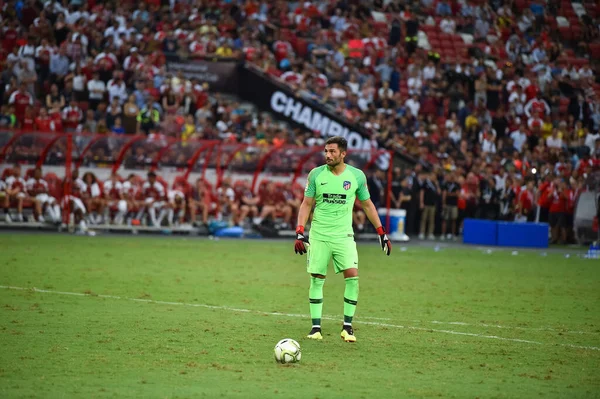 Kallang Singapore Iul 2018 Antonio Adan Jucătorul Lui Atletico Madrid — Fotografie, imagine de stoc