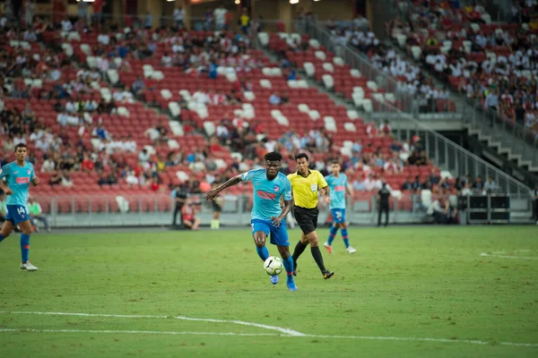 Kallang Singapore July 2018 Thomas Partey Atleticoマドリードの選手 シンガポールの国立競技場で行われたAtletico Madridでの武器庫間のIcc2018 — ストック写真