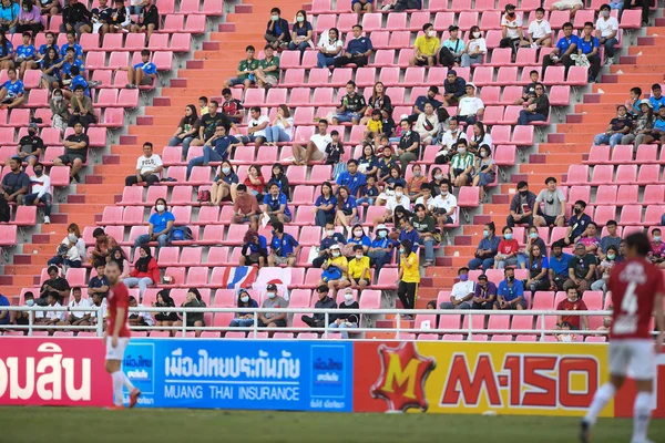 Bangkok Tailandia Noviembre 2020 Aficionados Identificados Durante Partido Amistoso Entre — Foto de Stock