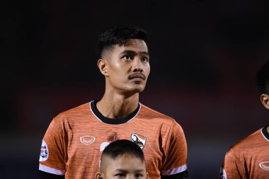 Chiangrai-Tayland-FEB 18, 2020: SHINNAPHAT LEEAOH # 36 Chiangrai uted in action by afc 2020 during chiangrai utd against Pekin guoan fc at United stadium, chiangrai, thailand