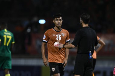 Chiangrai-Tayland-FEB 18, 2020: SHINNAPHAT LEEAOH # 36 Chiangrai uted in action by afc 2020 during chiangrai utd against Pekin guoan fc at United stadium, chiangrai, thailand